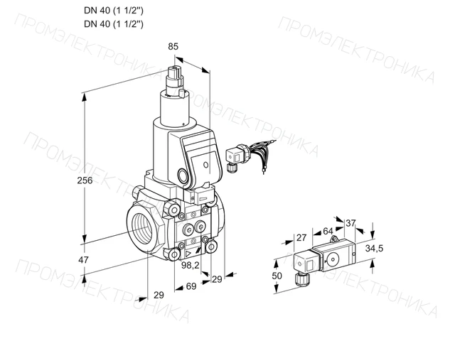 Kromschroder VAS 240R/LWSR — электромагнитный газовый клапан — 88010955