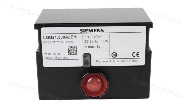 Автомат горения SIEMENS LGB21.330A2EM — OEM Ecoflam 65320033