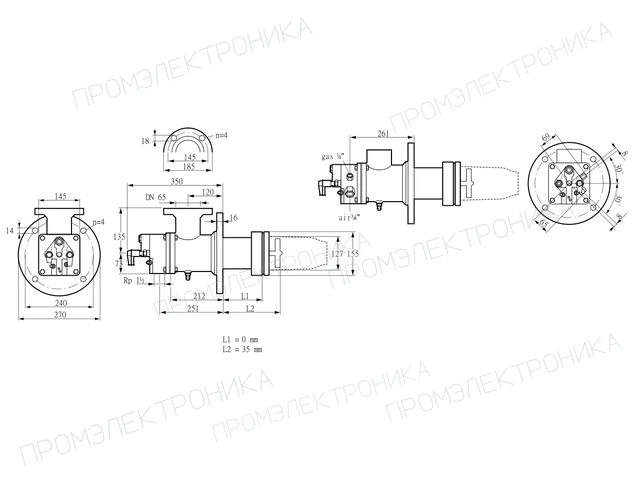 Kromschroder BIC 125HBL-0/35-(9)E — промышленная газовая горелка — 84034011