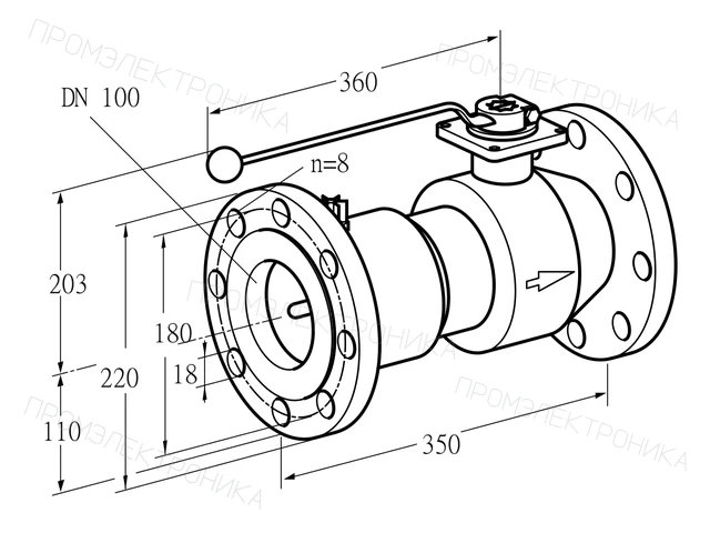 Kromschroder AKT 100F50TAS — ручной газовый кран — 03152302