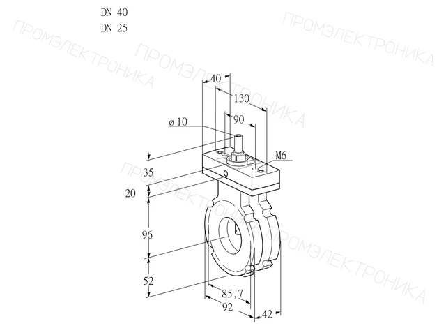 Kromschroder BVG 40/25W05F — дисковая поворотная заслонка — 88303814