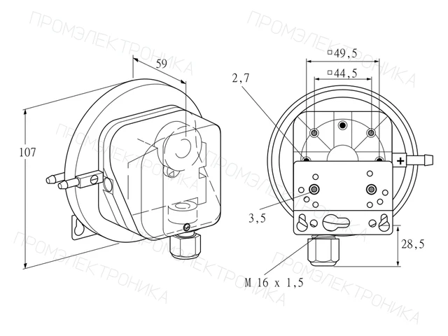Kromschroder DL 3K-3W — реле давления — 84444600
