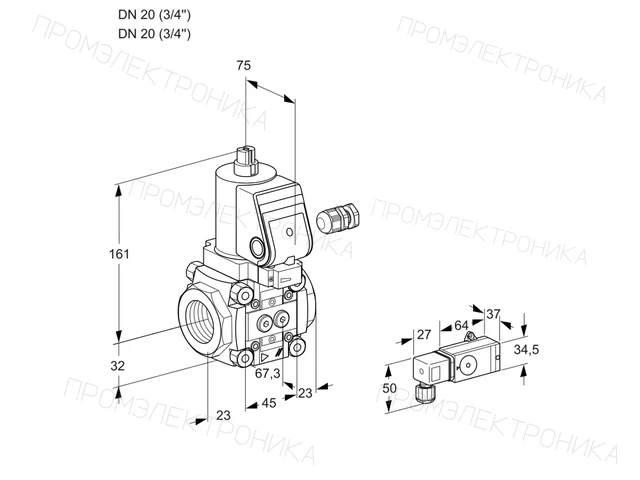 Kromschroder VAS 120R/NWSR — электромагнитный газовый клапан — 88031933
