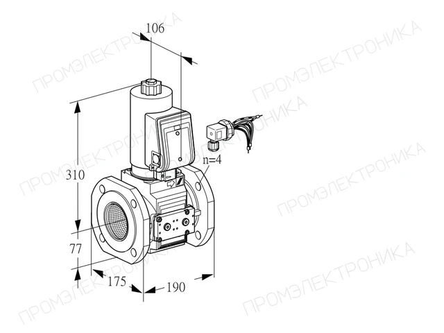 Kromschroder VAS 665F05NWGRE/PP/PP — электромагнитный газовый клапан — 88205312