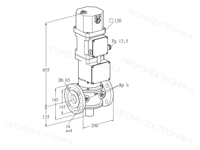 Kromschroder VK 65F31W6XG43D — электромагнитный газовый клапан — 85313057