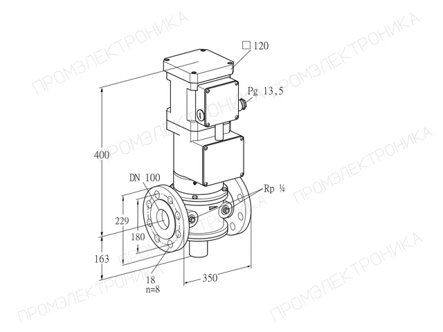 Kromschroder VK 100F10ZMA93DS — электромагнитный газовый клапан — 85313071