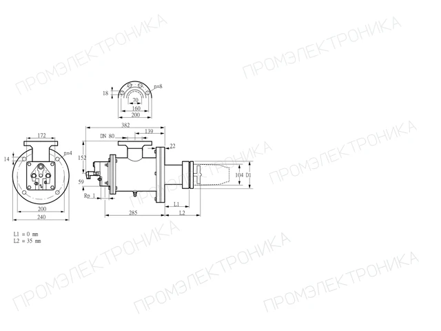Kromschroder BICW 100HB-0/35-(37E)GH — промышленная газовая горелка — 84199302