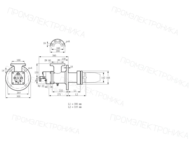 Kromschroder BIC 140HB-300/335-(26)E — промышленная газовая горелка — 84035064