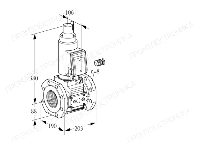 Kromschroder VAS 780F05LKSR3E/PP/PP — электромагнитный газовый клапан — 88205365