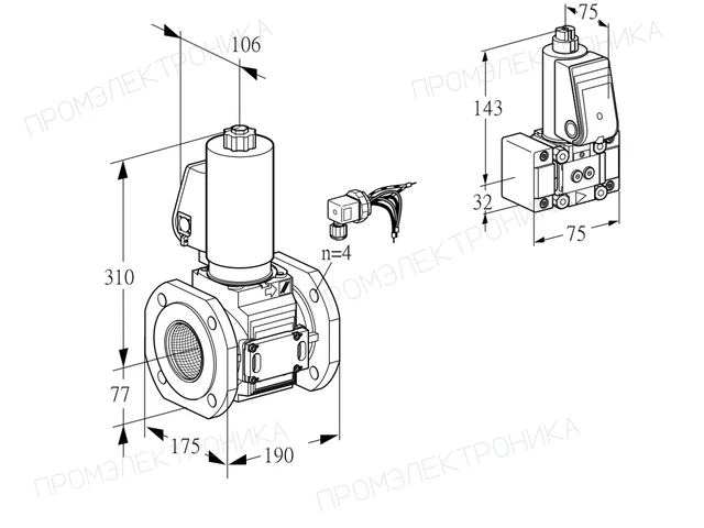 Kromschroder VAS 665F05NWGLE/B-/PP — электромагнитный газовый клапан — 88204988