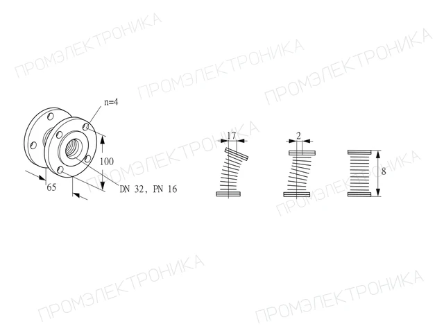 Kromschroder EKO 32F — компенсатор трубопровода — 03262054