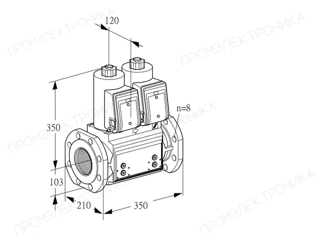 Kromschroder VCS 8T100A05NNQRB/PPPP/PPPP — двойной электромагнитный газовый клапан — 88202834