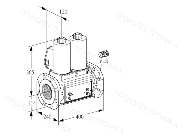 Kromschroder VCS 9125F05NNAL3B/MPPM/PPPP — двойной электромагнитный газовый клапан — 88207782