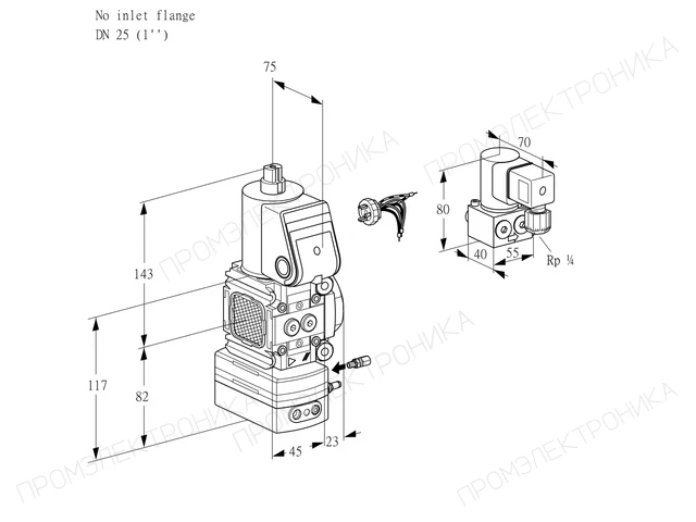 Kromschroder VAG 1-/25R/NWAE — регулятор соотношения газ/воздух — 88034051