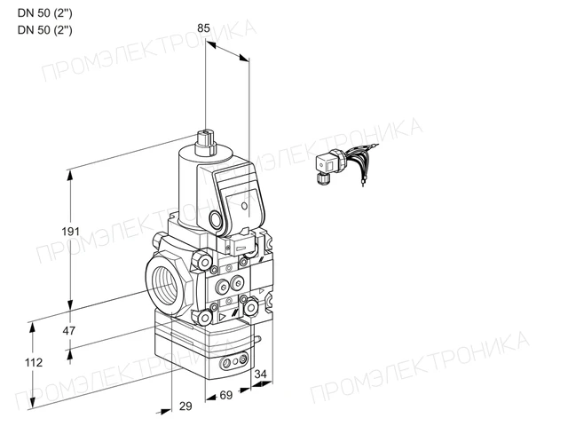 Kromschroder VAG 2E50R/50R05GEVWSR/PP/PP — регулятор соотношения газ/воздух — 88104638