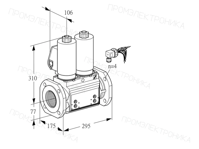 Kromschroder VCS 665F05NNWSLB/PPPP/PPPP — двойной электромагнитный газовый клапан — 88204259