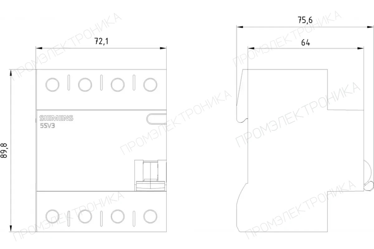 Siemens 5SV3346-4KK14 — УЗО - устройства защитного отключения