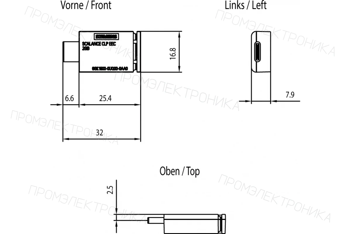 Siemens 6GK1900-0MB00-6AA0 — Штекеры IE Push Pull Plug PRO