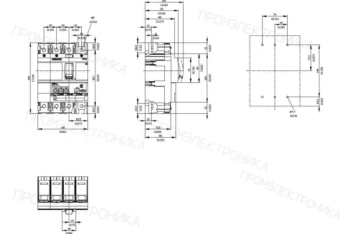 Siemens 3VA6110-5HL31-2AA0 — Автоматический выключатель