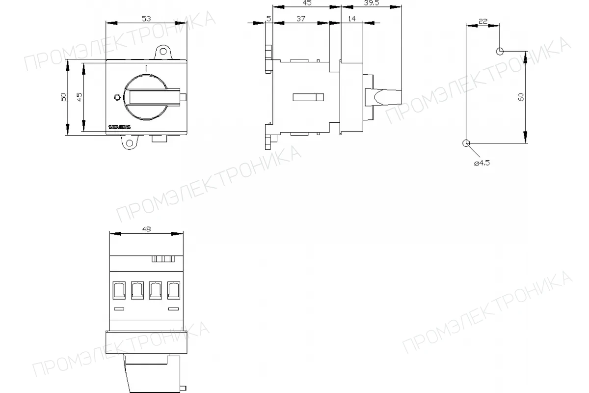 Siemens 3LD2030-1TL13 — компонент энергетического оборудования