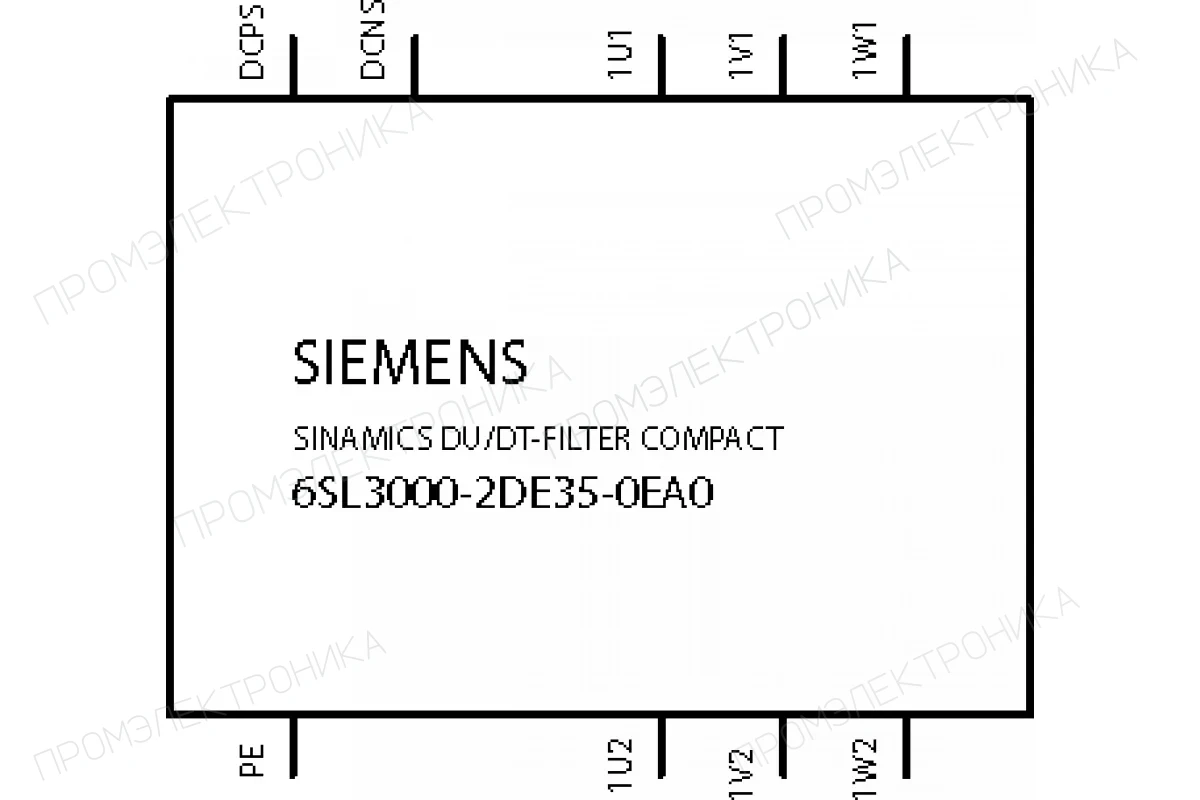 Siemens 6SL3000-2DE32-6EA0 — Sinamics du/dt компактный фильтр с ограничением перенапряжений для силового модуля