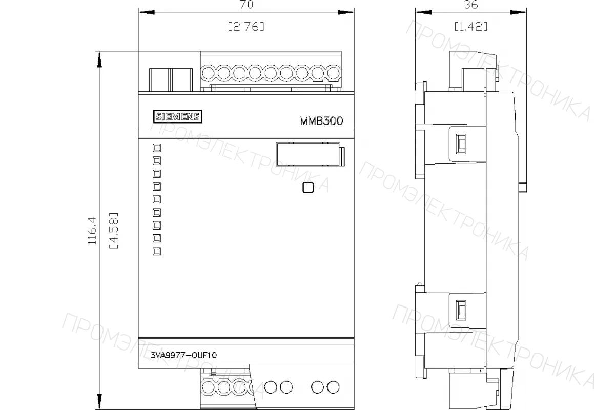 Siemens 3VA9977-0UA10 — Внешний модуль расширения