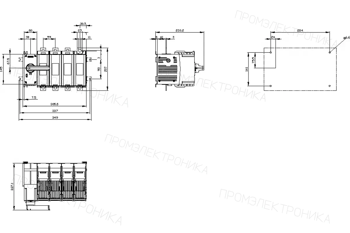 Siemens 3KF3325-4RF11 — Предохранительный выключатель-разъединитель
