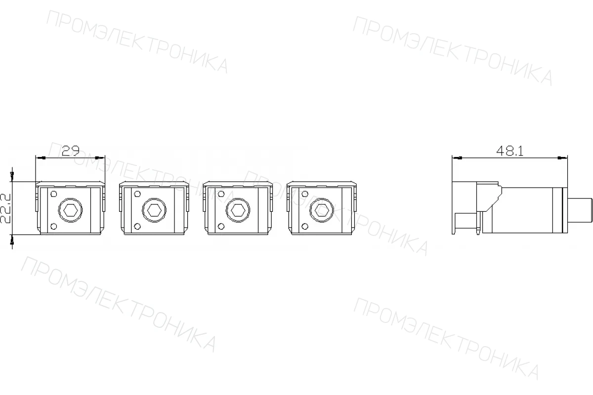 Siemens 3VA9263-0QD00 — Передние соединительные пластины изогнут
