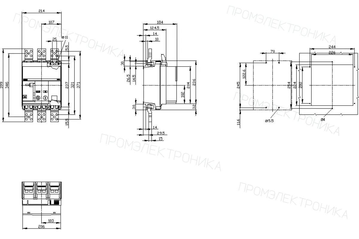 Siemens 3VA2580-7MN32-0AA0 — 3VA автоматические выключатели в литом корпусе до 250 A