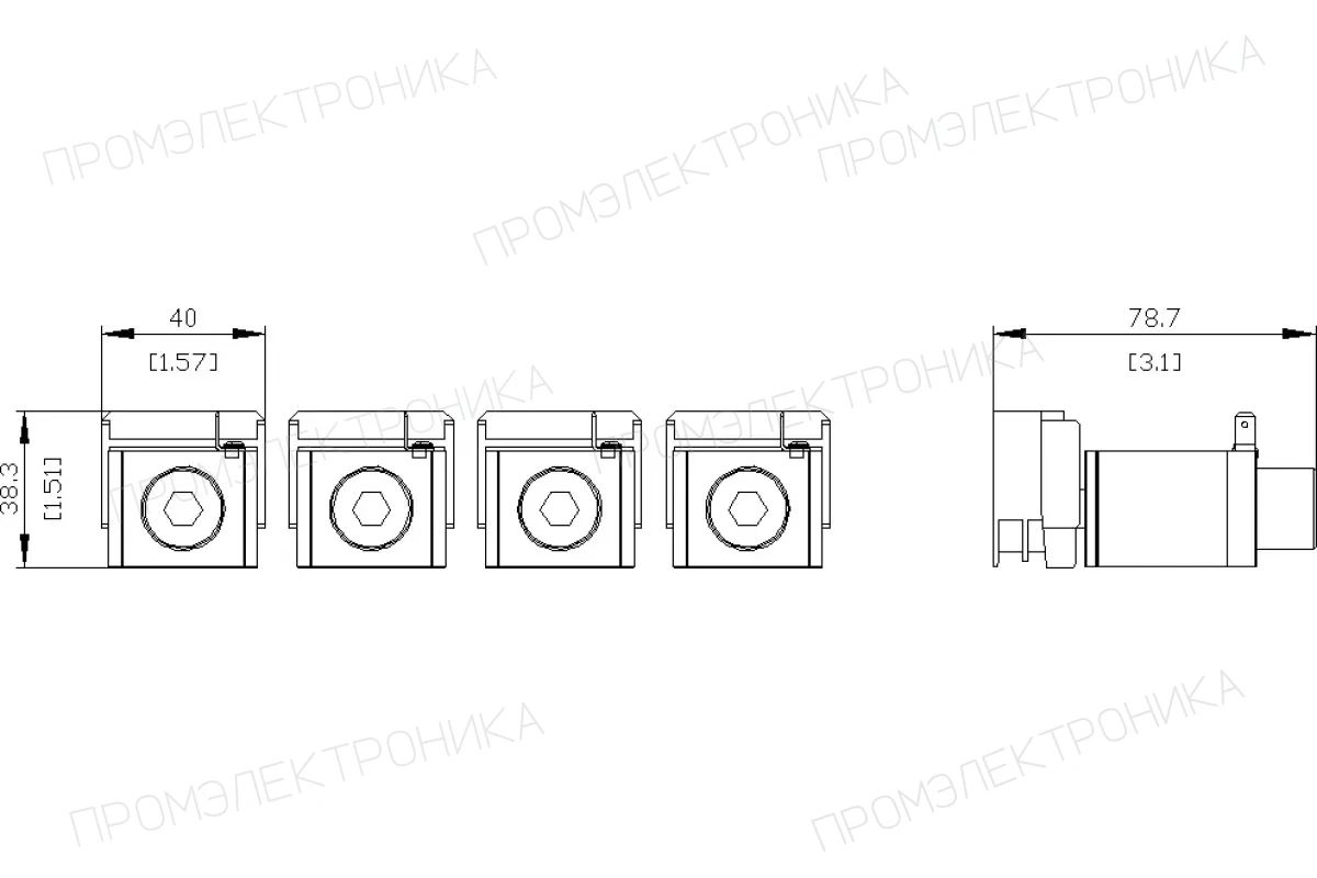 Siemens 3VA9374-0JF60 — Клемма для проводов круглого сечения