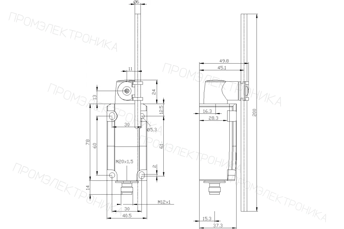 Siemens 3SE5114-0NH82-1AM2 — Позиционный выключатель sirius металлический корпус