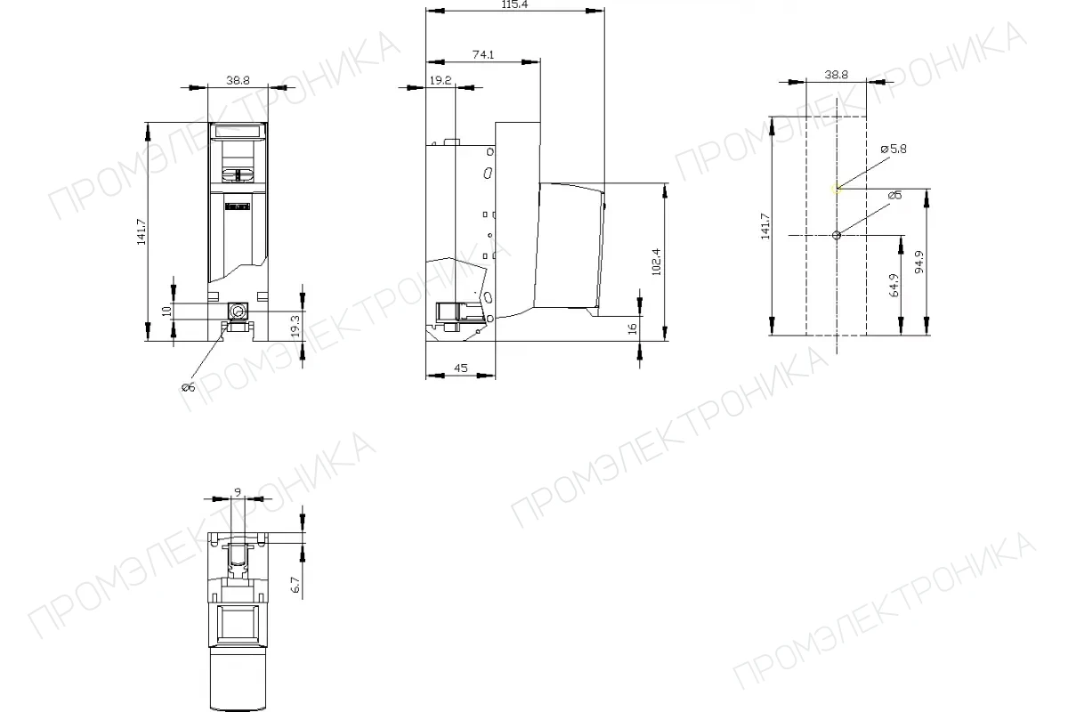 Siemens 3NP1121-1CA20 — Установка на монтажной панели