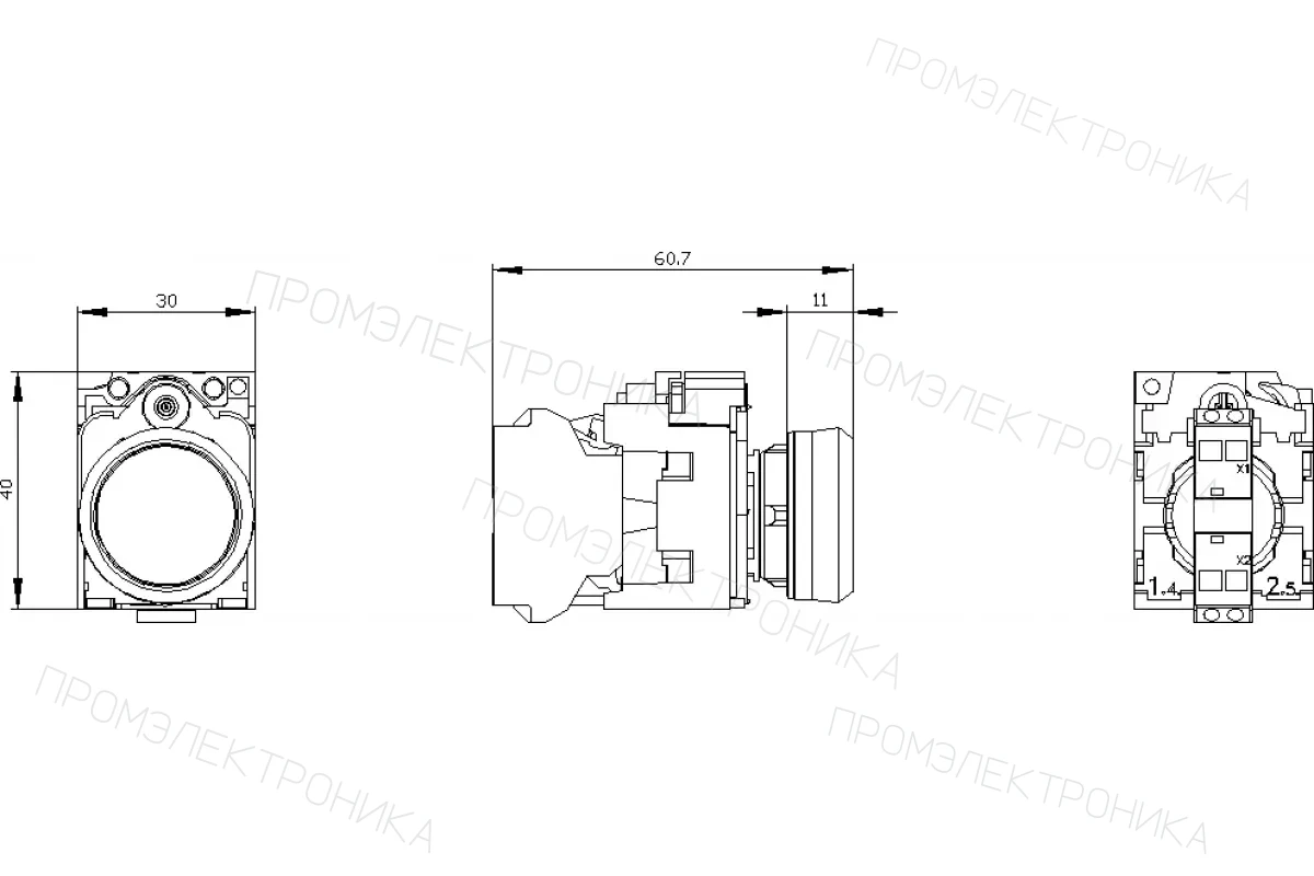 Siemens 3SU1132-0AB70-3FA0 — Кнопка с подсветкой