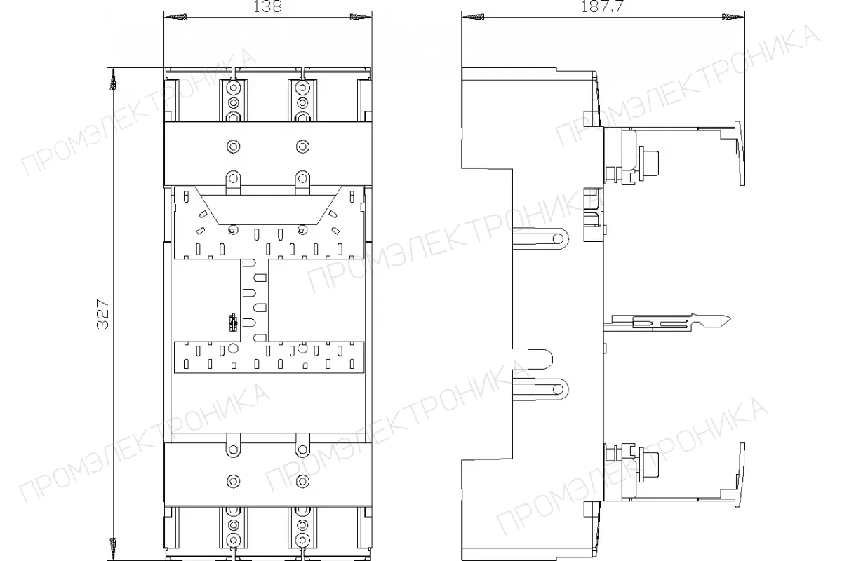 Siemens 3VA9323-0KD00 — Полный комплект выкатной корзины принадлежность для выключатель в литом корпусе