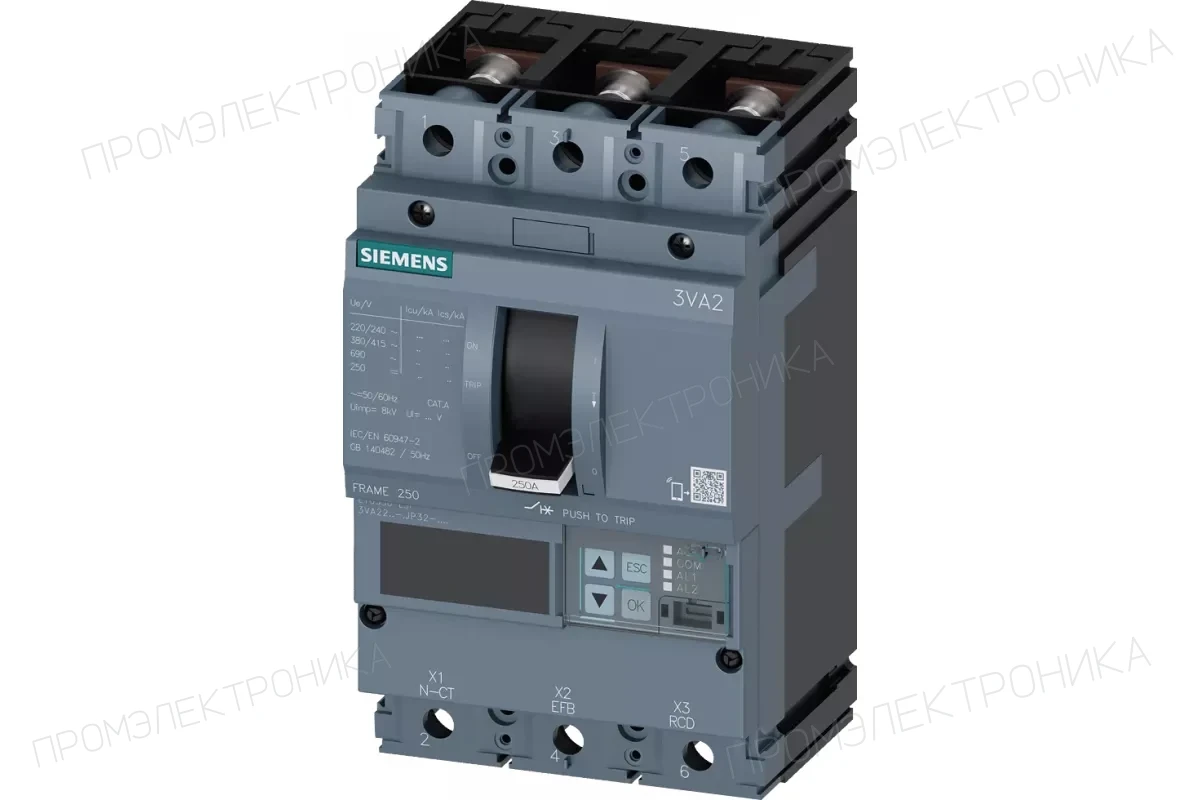 Siemens 3VA2216-5HN42-0AA0 — 3VA автоматические выключатели в литом корпусе до 250 A