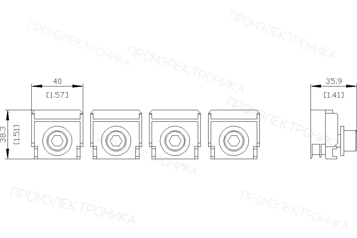 Siemens 3VA9474-0JL23 — Клемма для проводов круглого сечения cu
