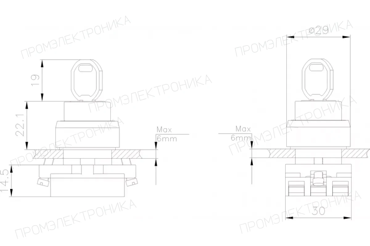 Siemens 3SB6030-2BM10-0YA0 — промышленный компонент