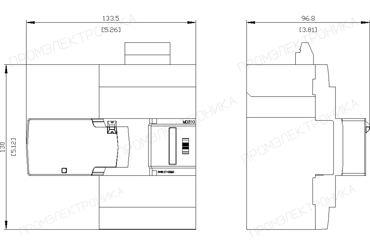 Siemens 3VA9117-0HB10 — Боковой моторизованный привод