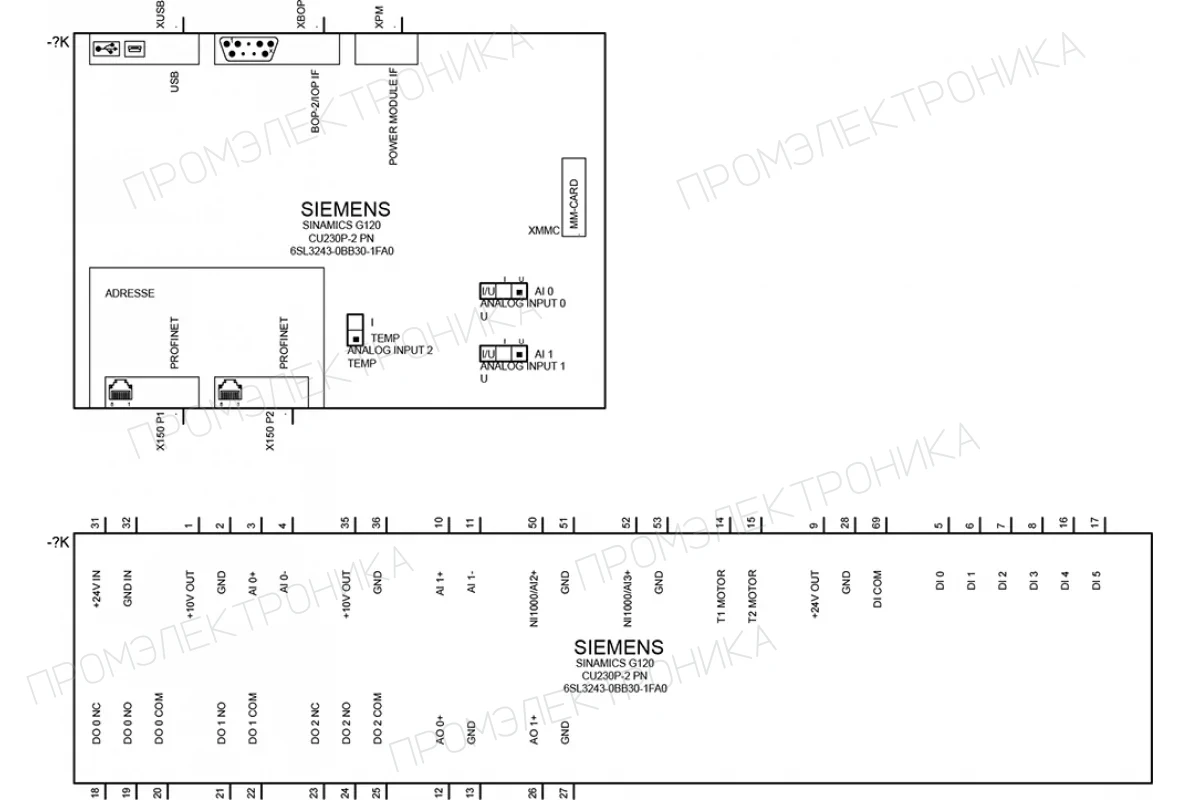 Siemens 6SL3225-0BE33-7UA0 — Силовые модули