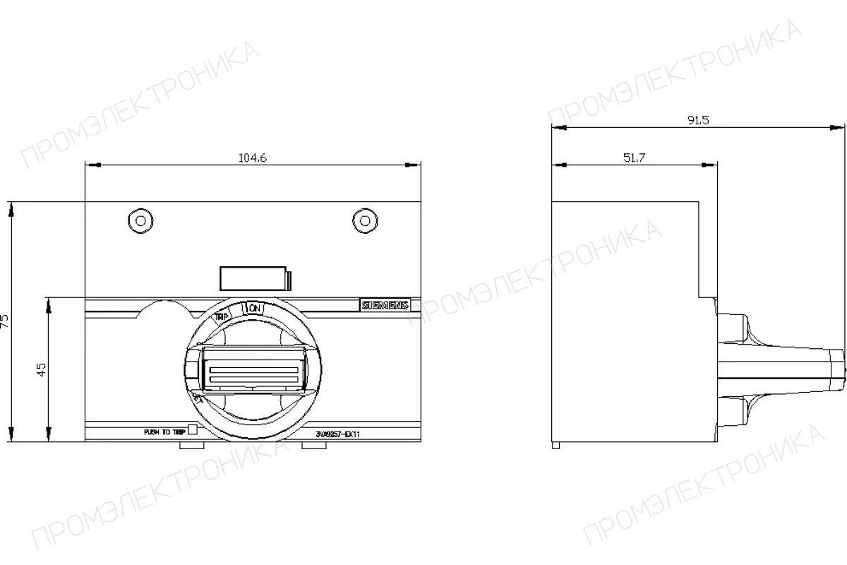 Siemens 3VA9254-0SB10 — Декоративная накладка