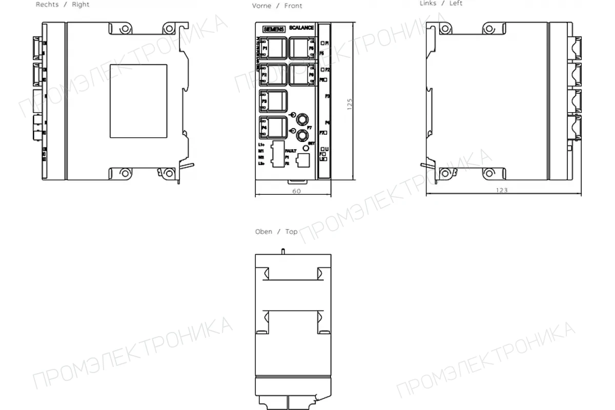 Siemens 6GK5005-0BA00-1CA3 — промышленный компонент