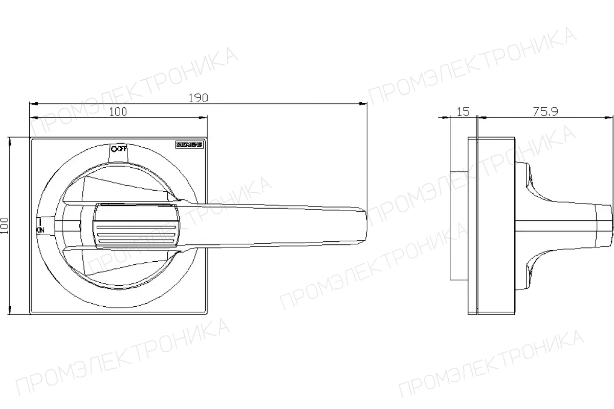 Siemens 8UD1841-2AE05 — РУЧКА С НАКЛ