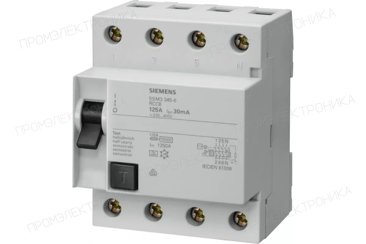 Siemens 5SM3448-6 — УЗО - устройства защитного отключения