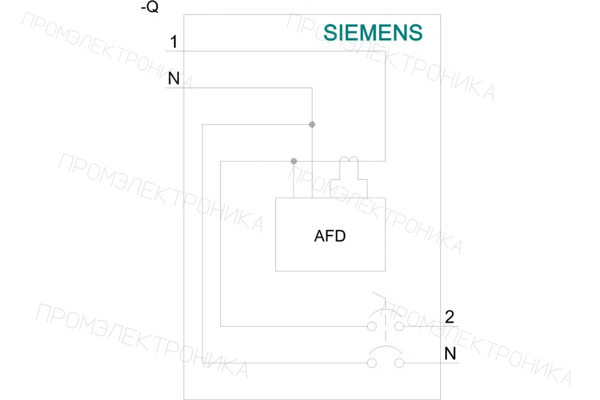 Siemens 5SV6016-7KP10 — комбинированный противопожарный/ автоматический выключатель