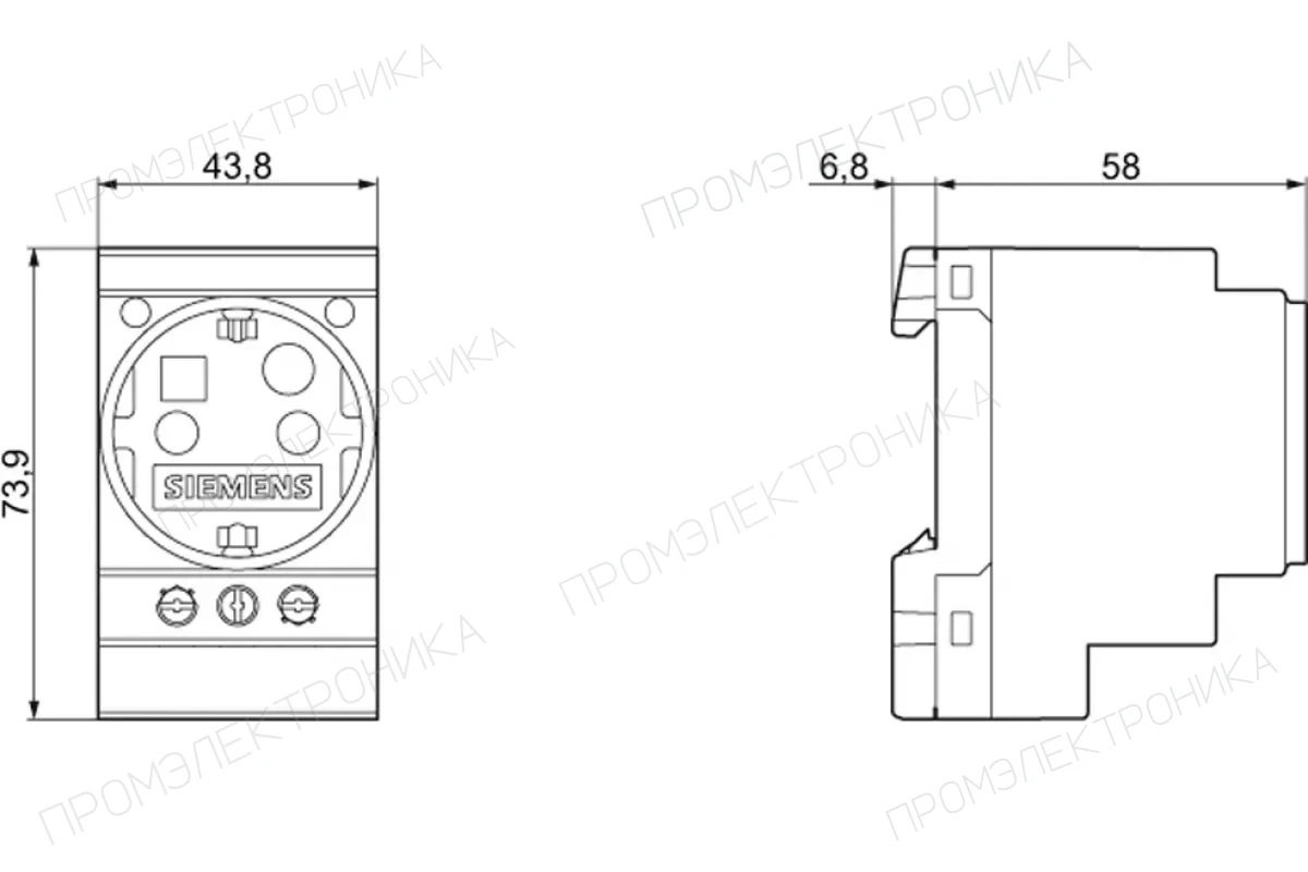 Siemens 5TE6804 — Розетки 5TE6 8