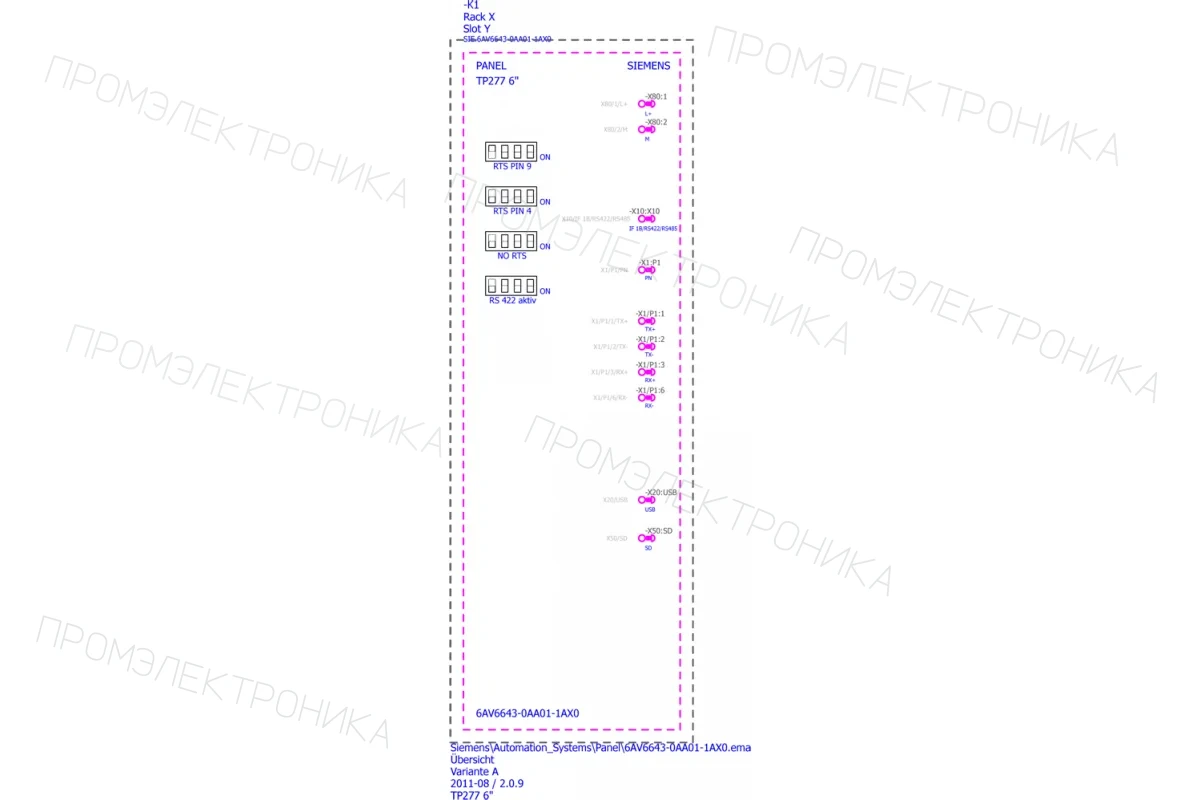 Siemens 6AV6643-0BA01-1AX0 — промышленный компонент