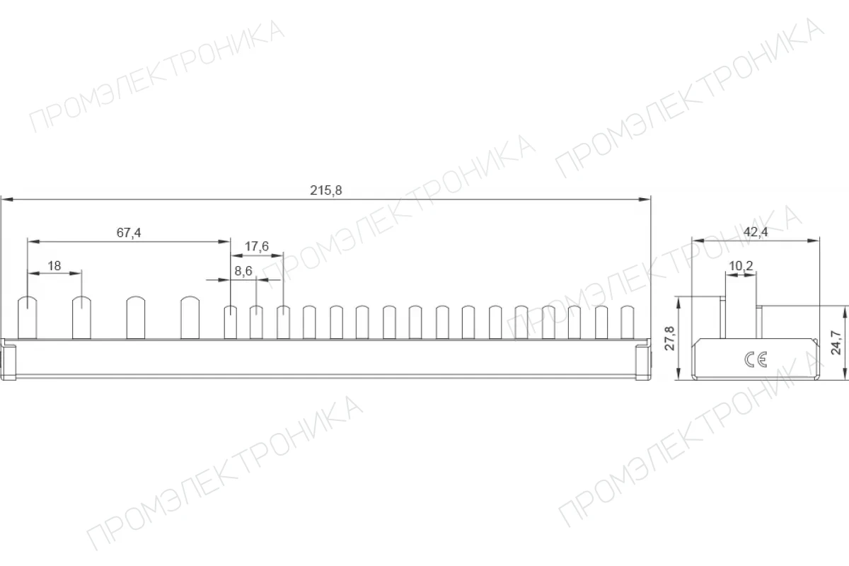 Siemens 5ST3780-0 — Сборные шины 5ST для модульных устройств