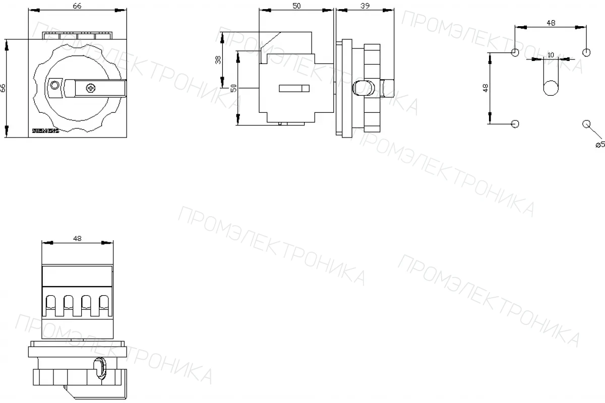 Siemens 3LD2003-1TL53 — Главный/аварийный выключатель