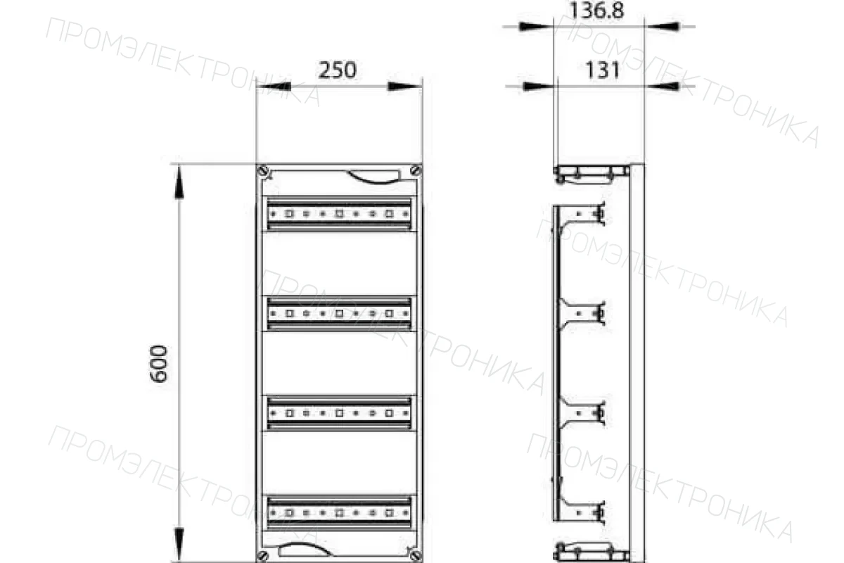 Siemens 8GK4401-1KK12 — Alpha 400/630 избыточная изолирующая крышка для пустых шкафов горизонтальная