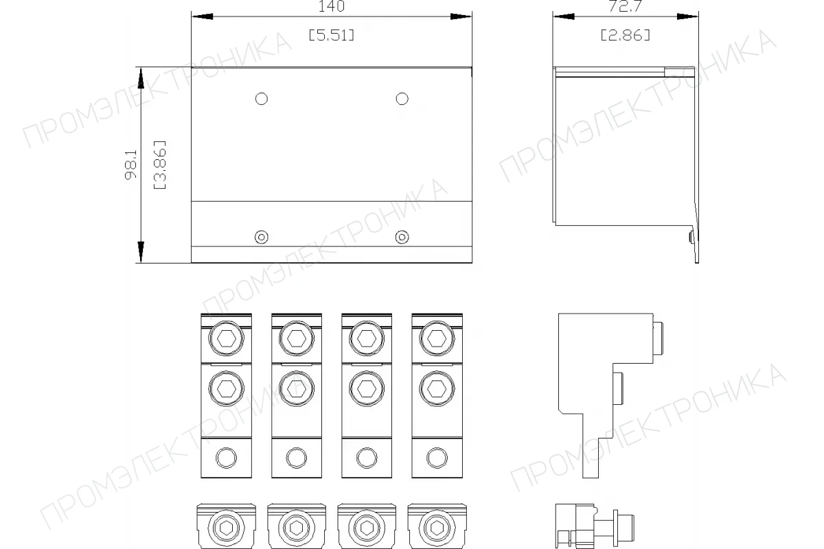 Siemens 3VA9244-0JJ13 — Клемма для проводов круглого сечения большая